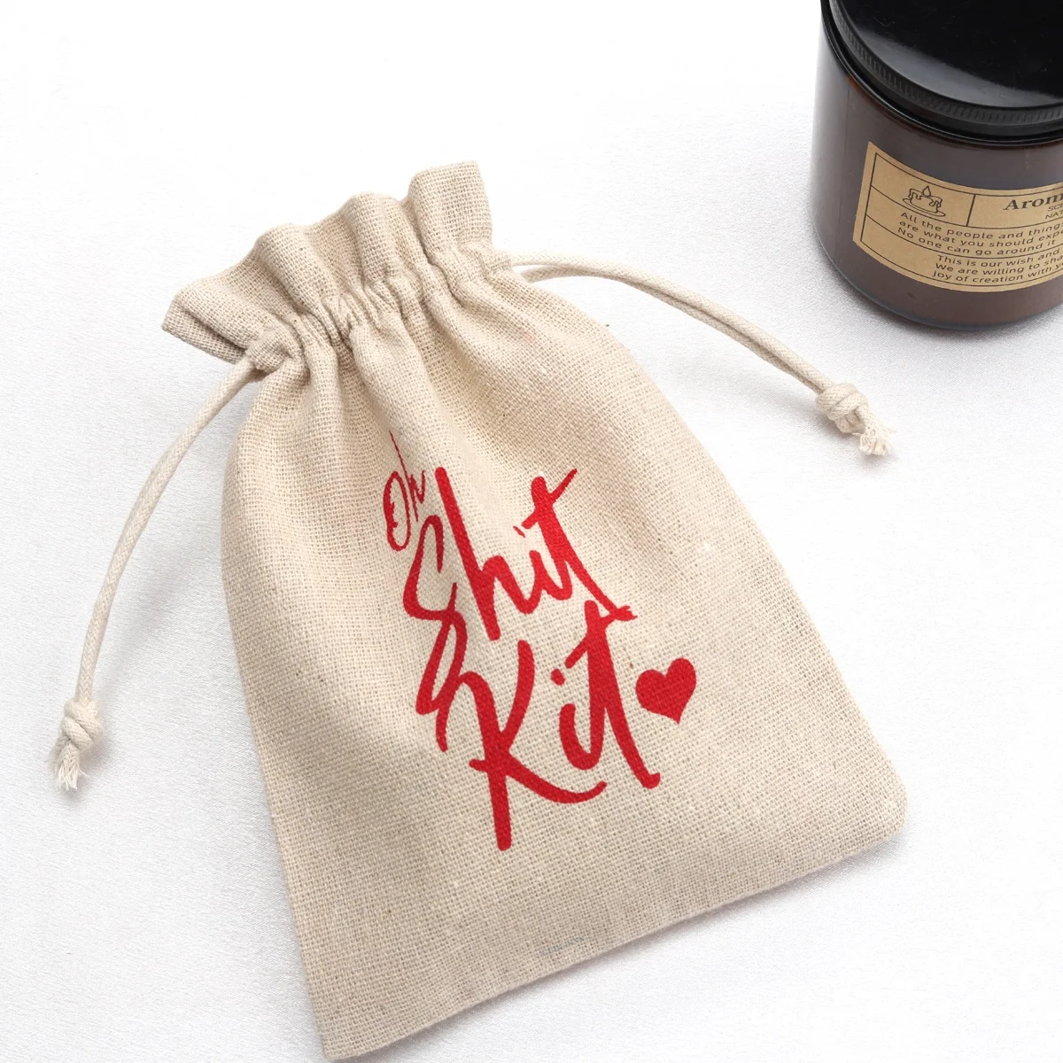 Hot Sale Custom Jute Burlap Gift Sack Drawstring Candy Coffee Bags Party Natural Eco-Friendly Gift Hangover Kit  Jute Pouch