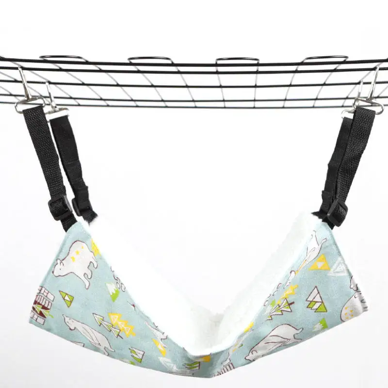 Wholesale Colorful Pattern Plush Lamb Velvet Hammock Cat Bed Cat Hammock Beds For Cats