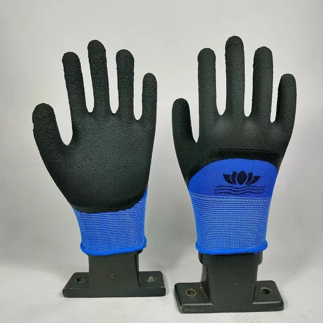 Best Selling Polyester Lined Foam Coated Protective Industrial Latex Hand Safety Work Gloves