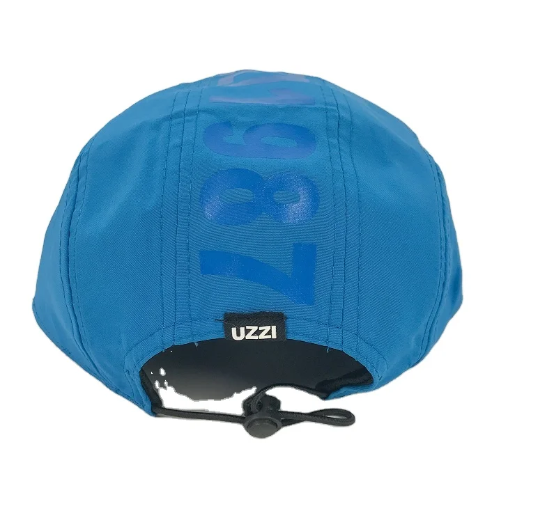 Running Hat Cap 4 Panel Customized Printed Logo Micro Fiber Polyester Fabric