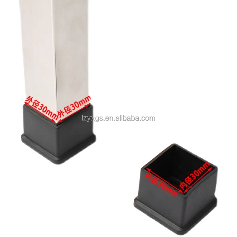 Black round Dia10mm 22mm 30mm rubber leg tips for chair table furniture leg wraps