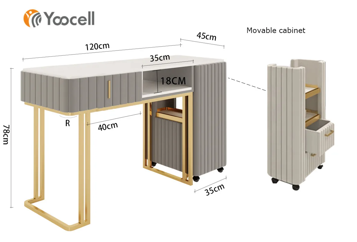  Винтажный Маникюрный Стол Yoocell профессиональное производство коммерческая мебель для маникюрного салона и