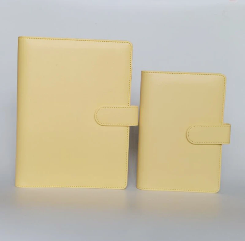 Dreamtop DTF275-1 wholesale 6 rings binder journal travel planner girls pink macaron leather notebook in A5 A6 size