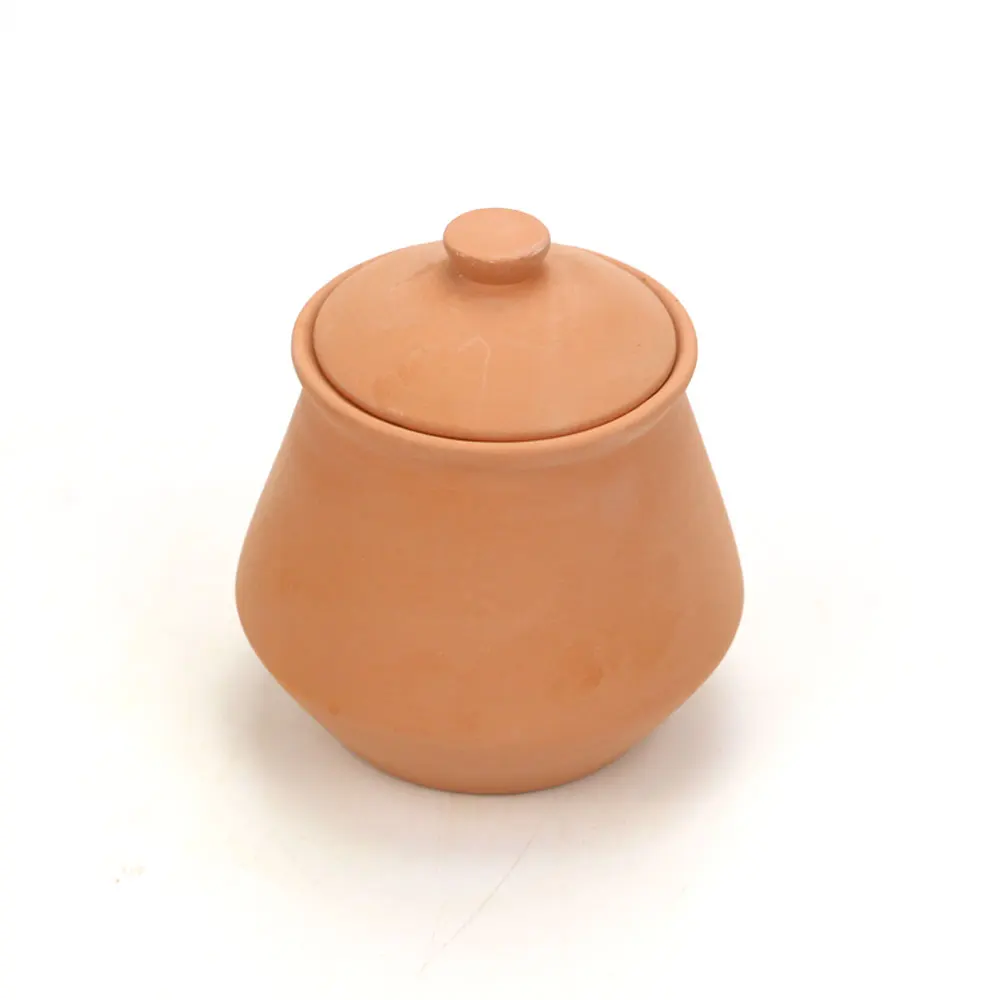 Natrual  terracotta clay yogurt pot with lid