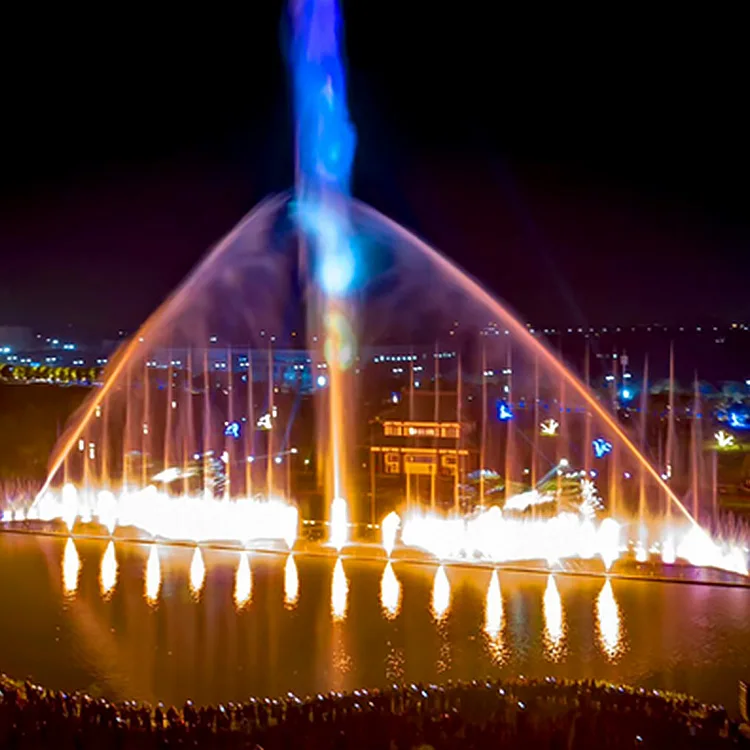Glaring  Music Fire Water Outdoor Flame Performance Water Fire Fountain
