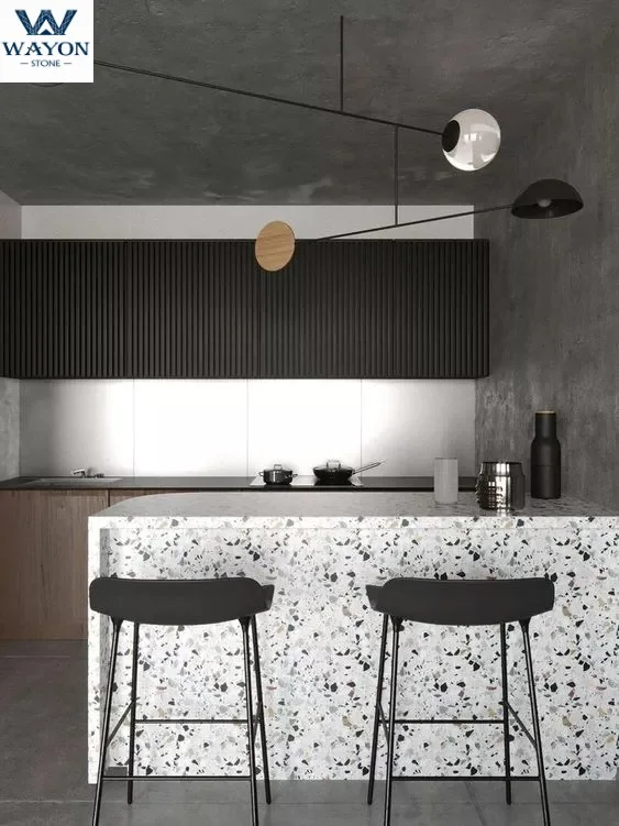 Chinese colorful floor/wall inorganic terrazzo tiles and slab/marble chips for terrazzo