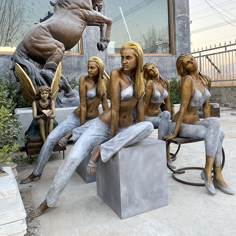 Modern design art statues life size sculpture lady sculptures home decoration statue