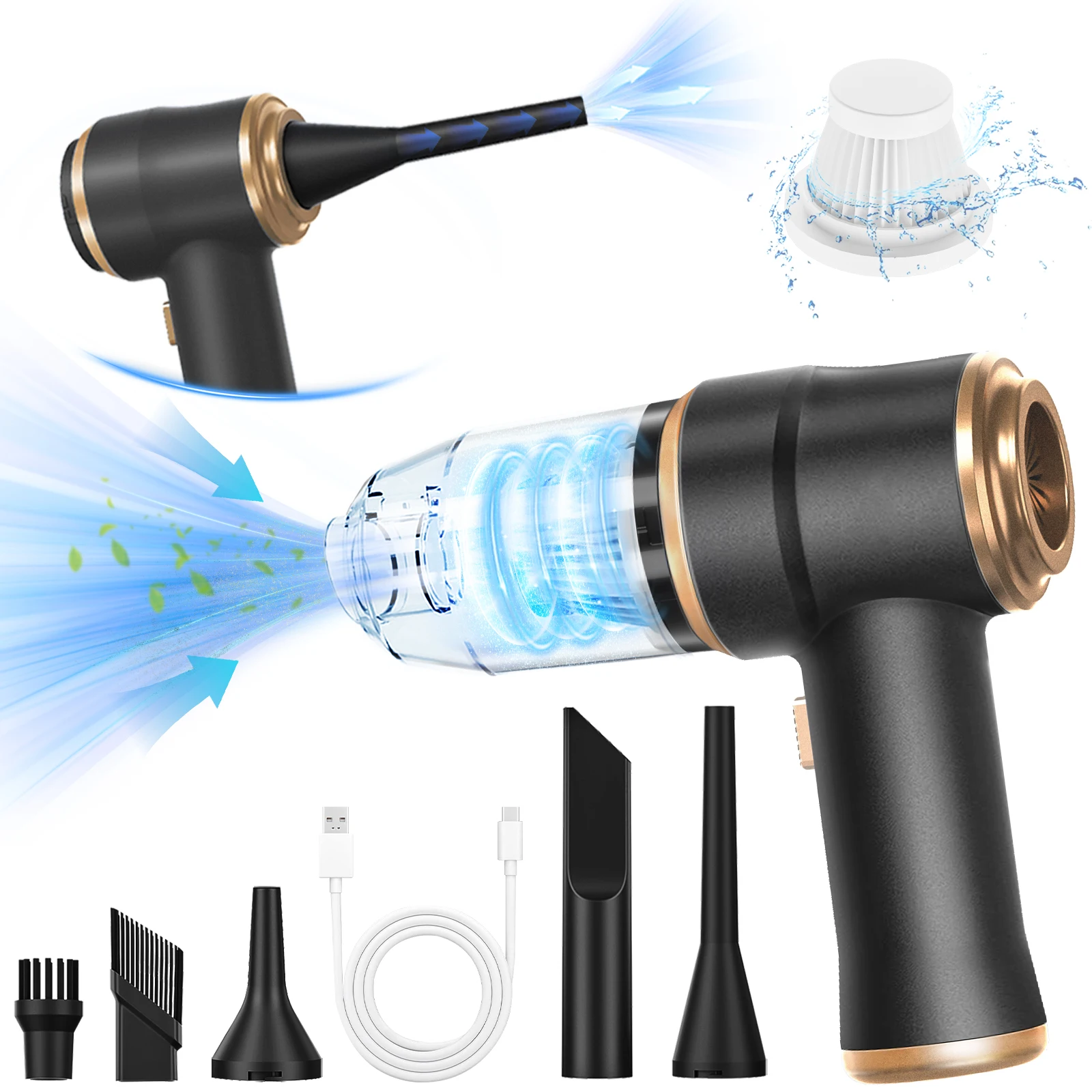 Powerful Home Electric Portable 120w Cordless Cleaning Aspirateur HandHeld Brushless Motor Wireless Mini Vacuum Cleaner For Car