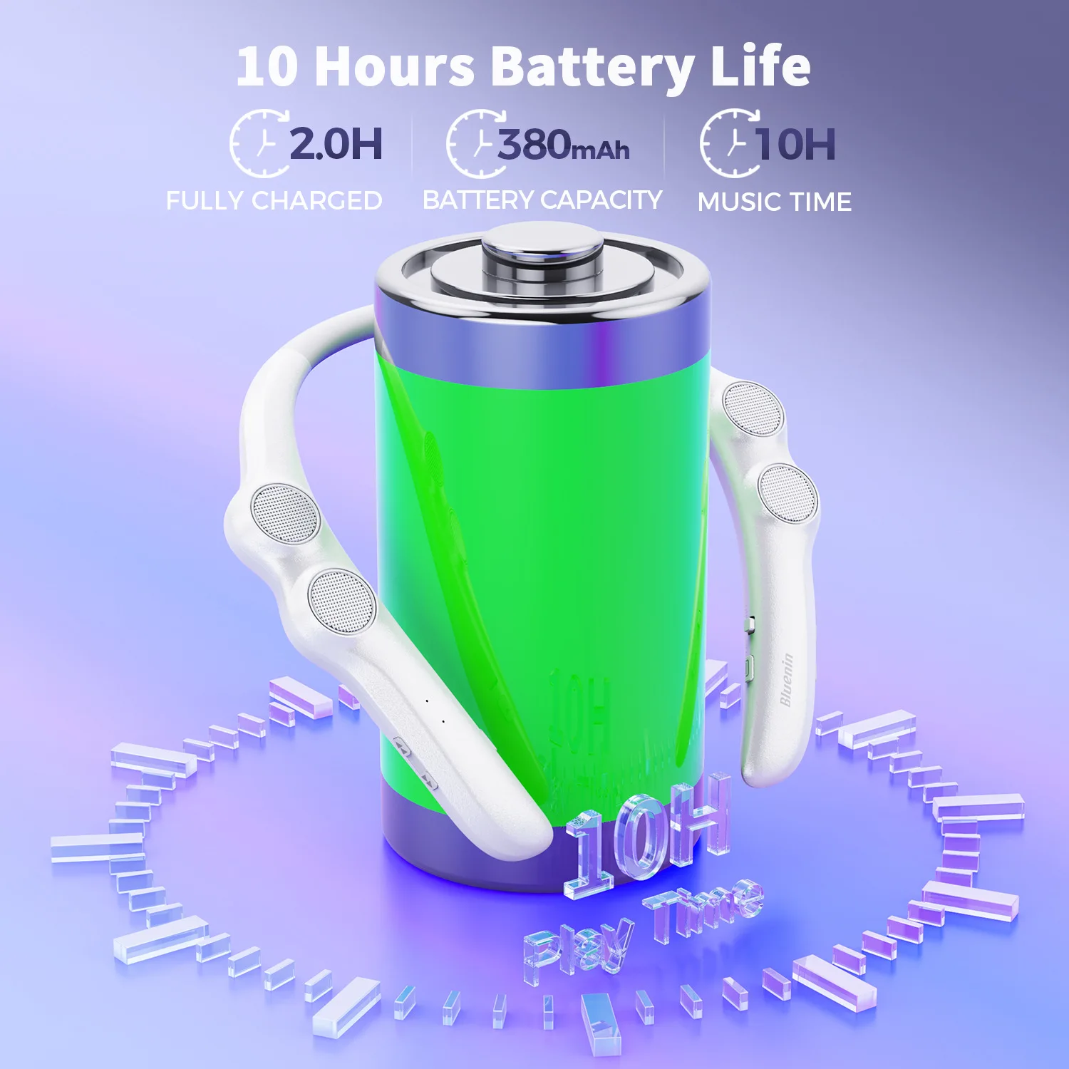 Mini BT Speaker Halterneck  Wireless Bt Smart Speaker  Portable Mini Subwoofer Wearable Stereo Heavy Bass