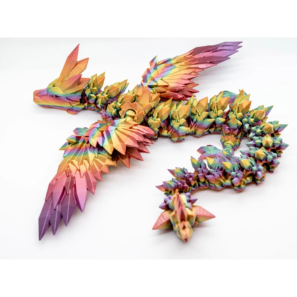 Custom Crystal Dragon Baby 3D Printing Service Articulated Dragon Toys Rapid Prototype