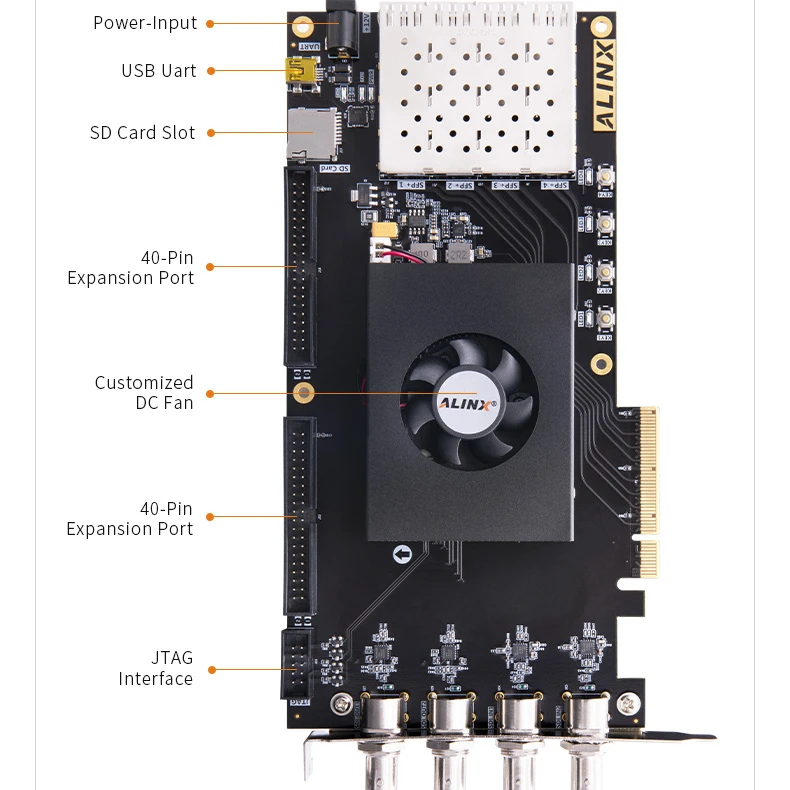 LT-AV7K300: XILINX Kintex-7 K7 7325 XC7K325 SDI Video Image Processing SFP PCIE Accelerator Card FPGA Development Board PCB
