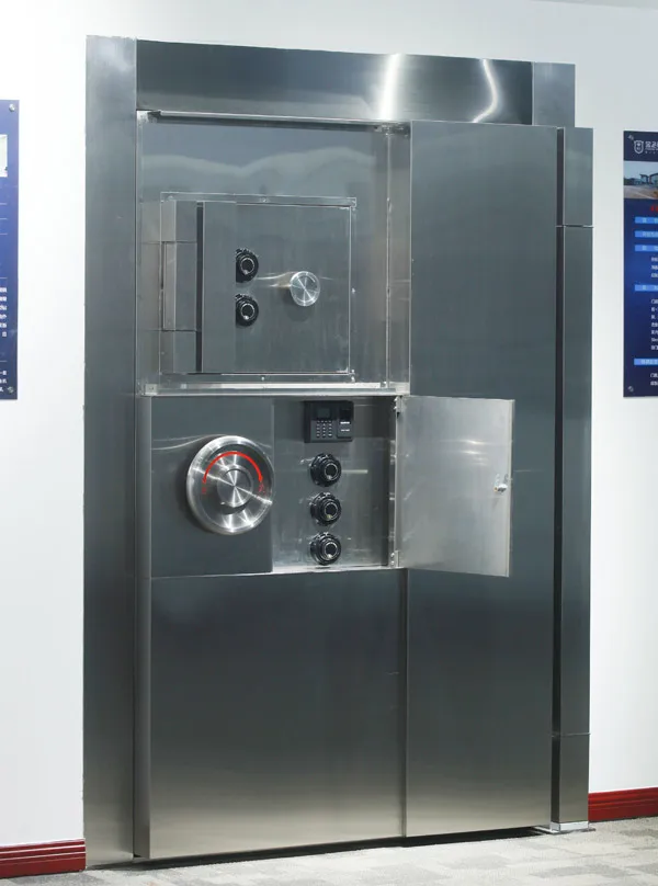 Vault door with emergency eacape window small door for bank strong vault room made in China Jinzheng