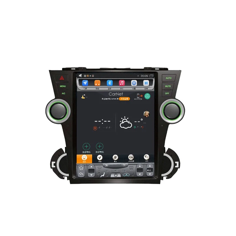  ОЗУ 2 ГБ Android 10 Автомобильный DVD автомобильный радиоплеер для Toyota Highlander 2009-2012 2013 радио GPS навигация Мультимедиа WIFI