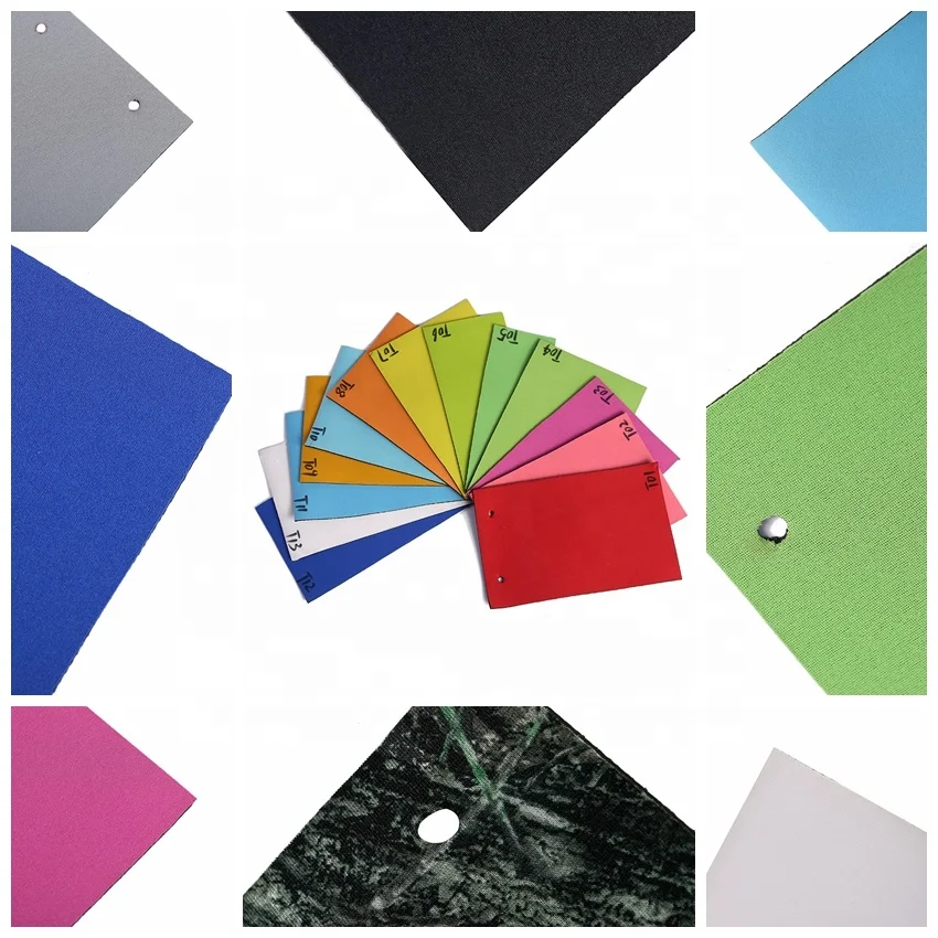 
100 Color In Stock Neoprene Textile Fabric Rubber Sheet With Polyester Neoprene Fabric Price 