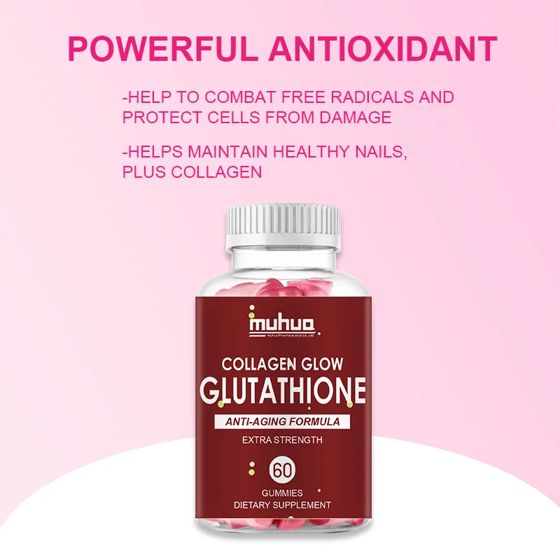 Wholesale and OEM processing at the source factory to support immune and antioxidant skin whitening, glutathione gummies