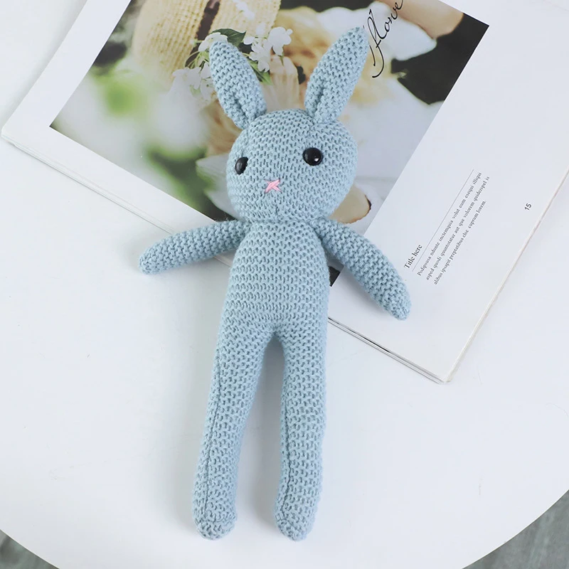 SENNIU 100% Handmade Amigurumi Crochet Bunny Rabbit Stuffed Baby Toys Wholesale 26cm