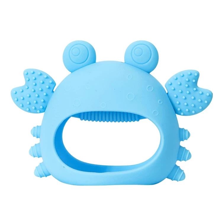 Baby Mitten Silicone Teether for Soothing Teething Pain Relief, Baby Chew Toys
