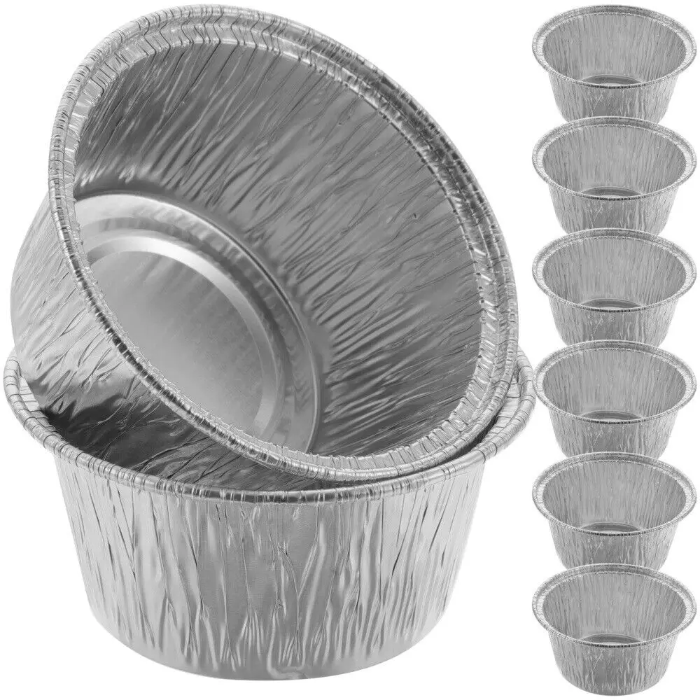 Heart Mold Disposable Aluminum Foil Mini Cups for Muffin Cupcake Baking Pan