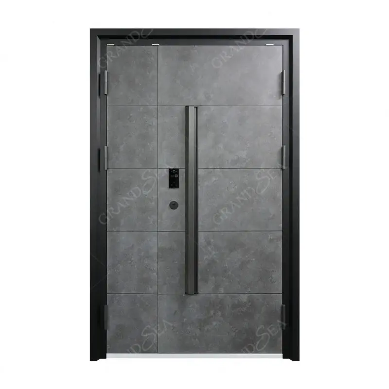 Modern Design Stainless Steel Aluminium Anti-Theft Exterior Front Doors for High-End Hotels and Homes Steel Armored Door