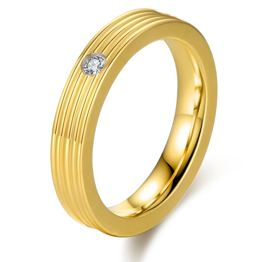 14k Gold Plated Stainless Steel Engagement Ring Diamond Napkin Rings Jewelry Women OEM ODM Service CLASSIC Gemstone Rings Opal