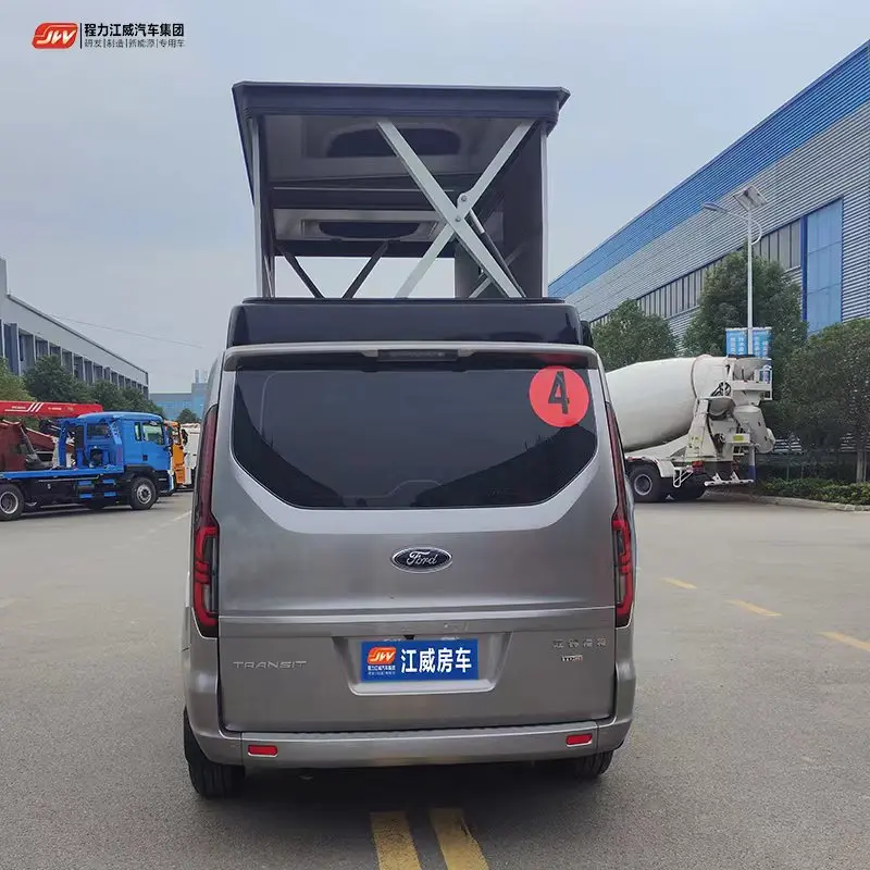 Luxury Fo.rd brand Custom RV Caravan Motorhome for 6 Person Lifting Roof 4*2 220hp Petrol Engine Euro 6 All Furniture LHD