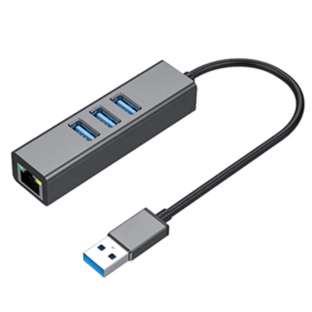 USB 3.0 to Gigabit RJ45 Ethernet Network Card Adapter with USB 3.0 HUB for MAC PC and Laptop and Notebook and more