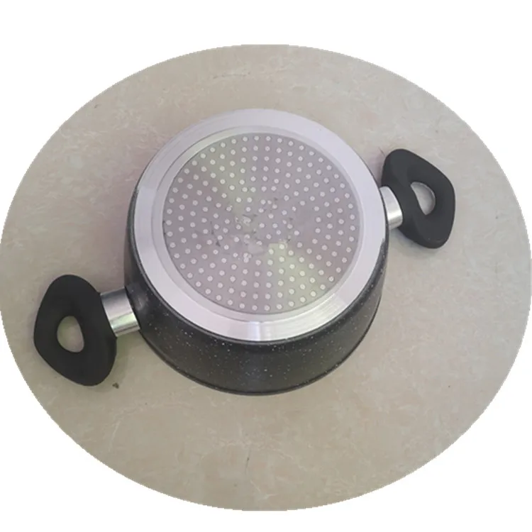 3Pcs Aluminum Forged Non Stick Stock Pot 20/24/28CM Silicon Coated Glass Lid Sauce Pot Induction Bottom Cookware Set Kitchenware
