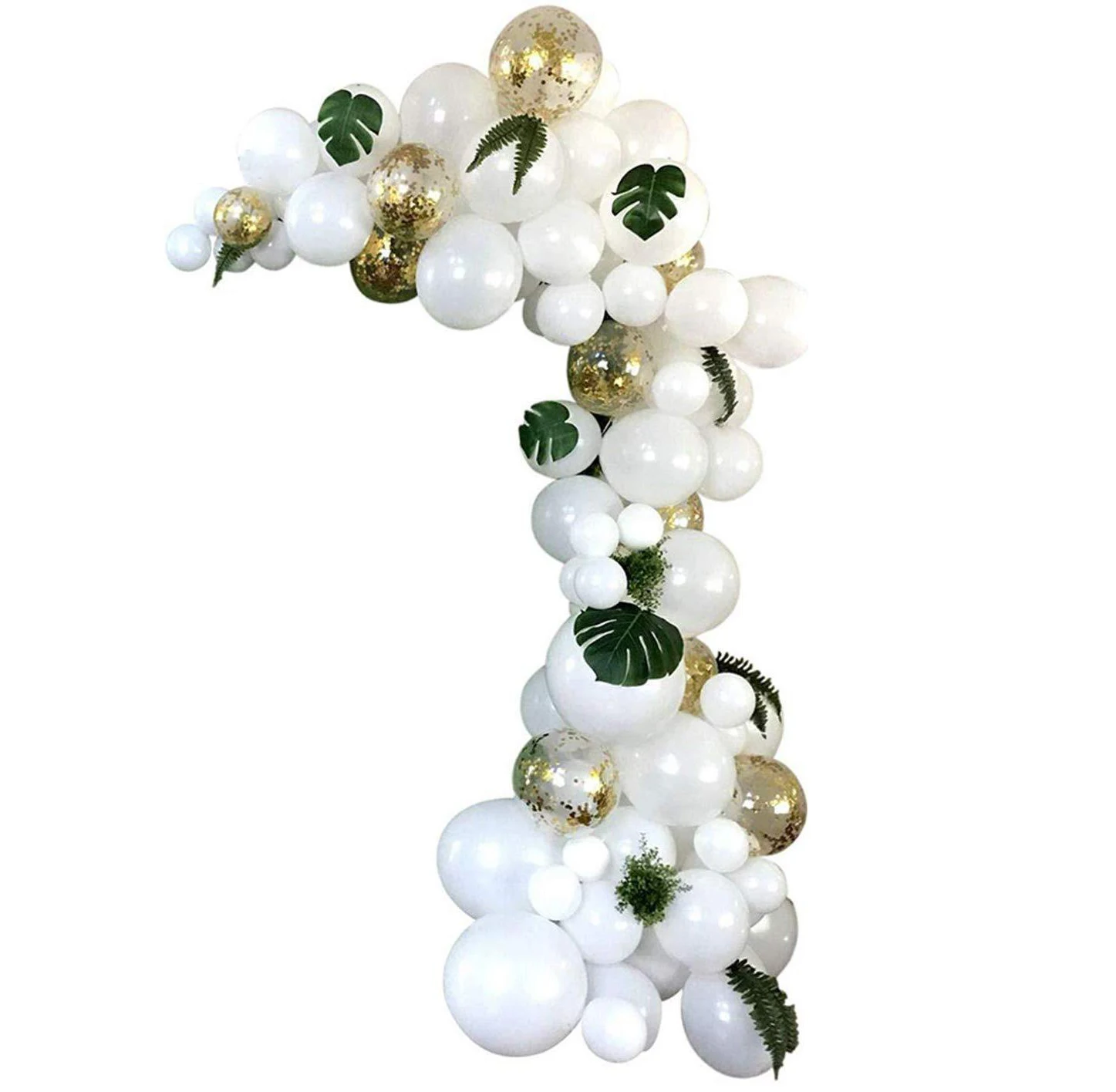 Wedding Birthday Party decoration White and Gold Balloons Arch Kit Party Garland Kit Balloon set decoration supplies