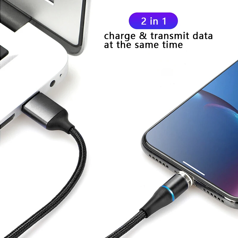  Магнитный usb-кабель 3 в 1 5А кабель для быстрой зарядки и синхронизации данных со светодиодами совместимый смартфонами I-Product Type