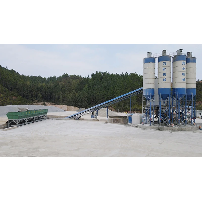 Factory Direct Sale 90m3/h Double Shaft Forced Mixer HZS90 Ready Mixed Concrete Batching Plant