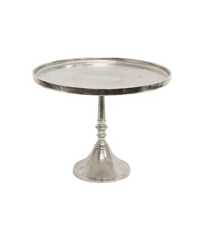 hot selling hand made cake Stand With Natural Polish Finishes Wedding Gifts Usage Metal Aluminum 2 Tiers Cake Stand