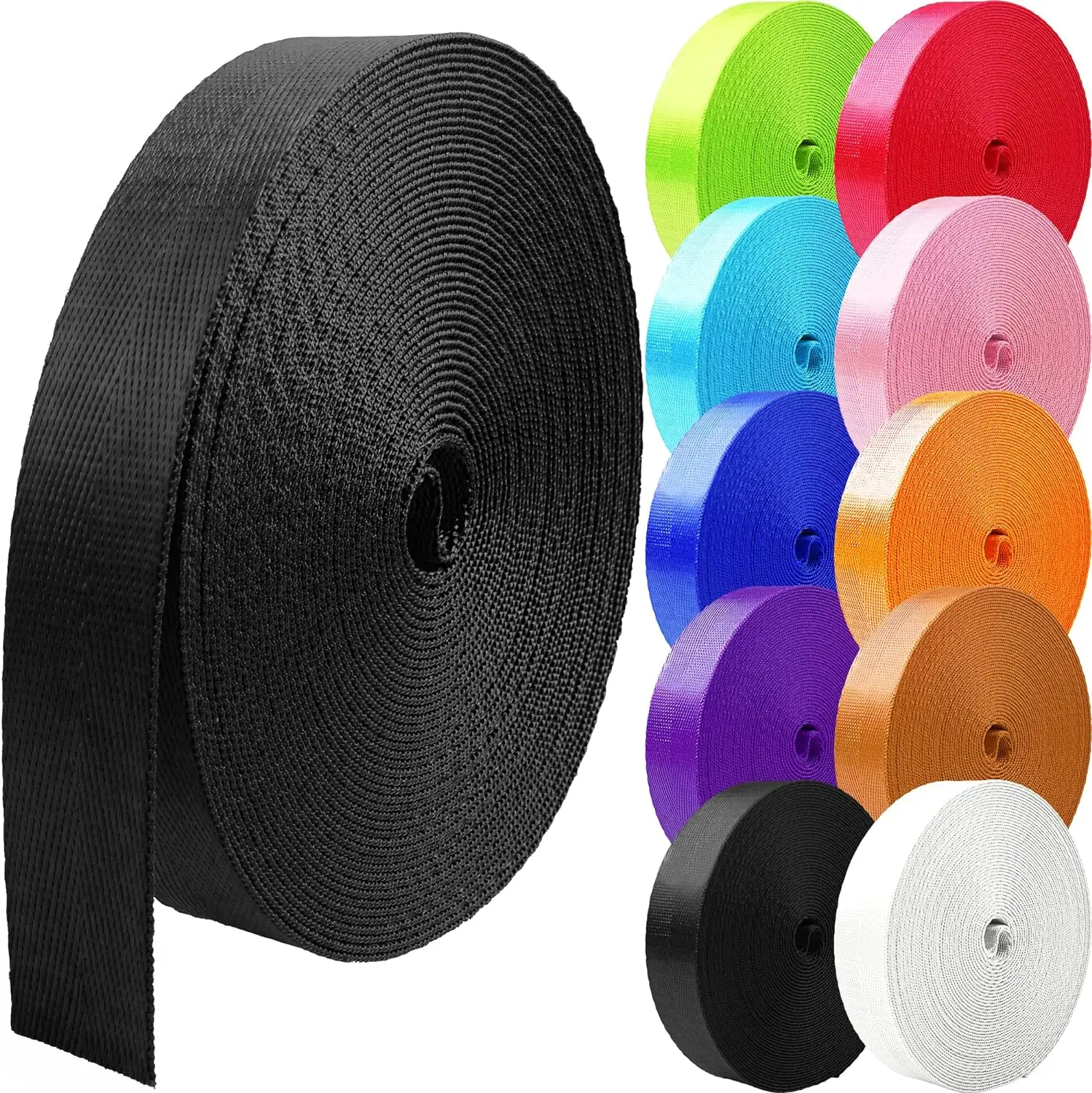 Customized 20/25/38/40mm Colorful Pet Webbing Herringbone Tape  Nylon Luggage Webbing Straps