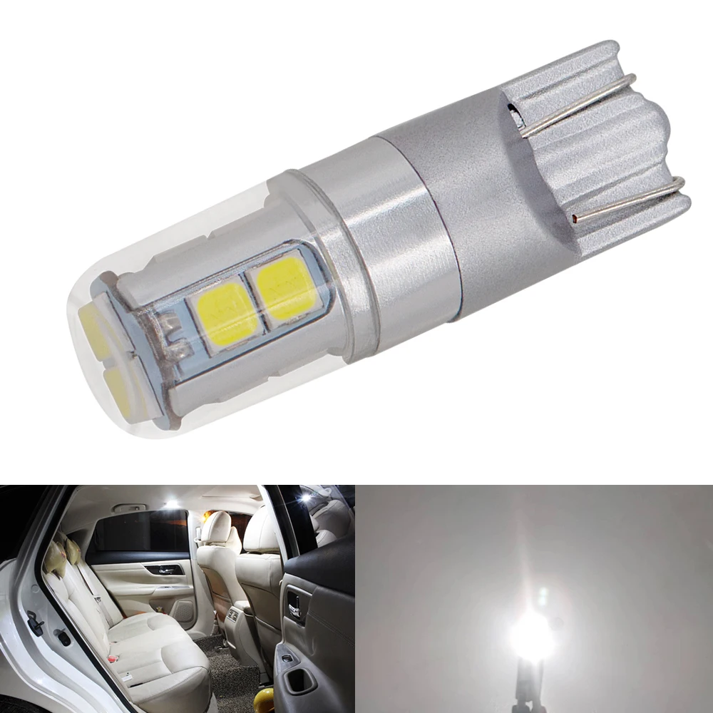 501 194 Luces Led Para Autos T10 Led Bulb 3030 10smd T10 W5w168 Bulb Car Accessories Interior Light License Plate SX123-T10