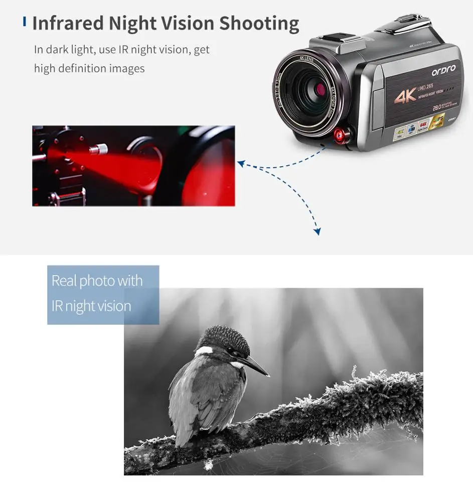 
AZ50 Digital Wifi Professional Camcorder Infrared Night Vision Ghost Vlog UHD 4K Video Camera 