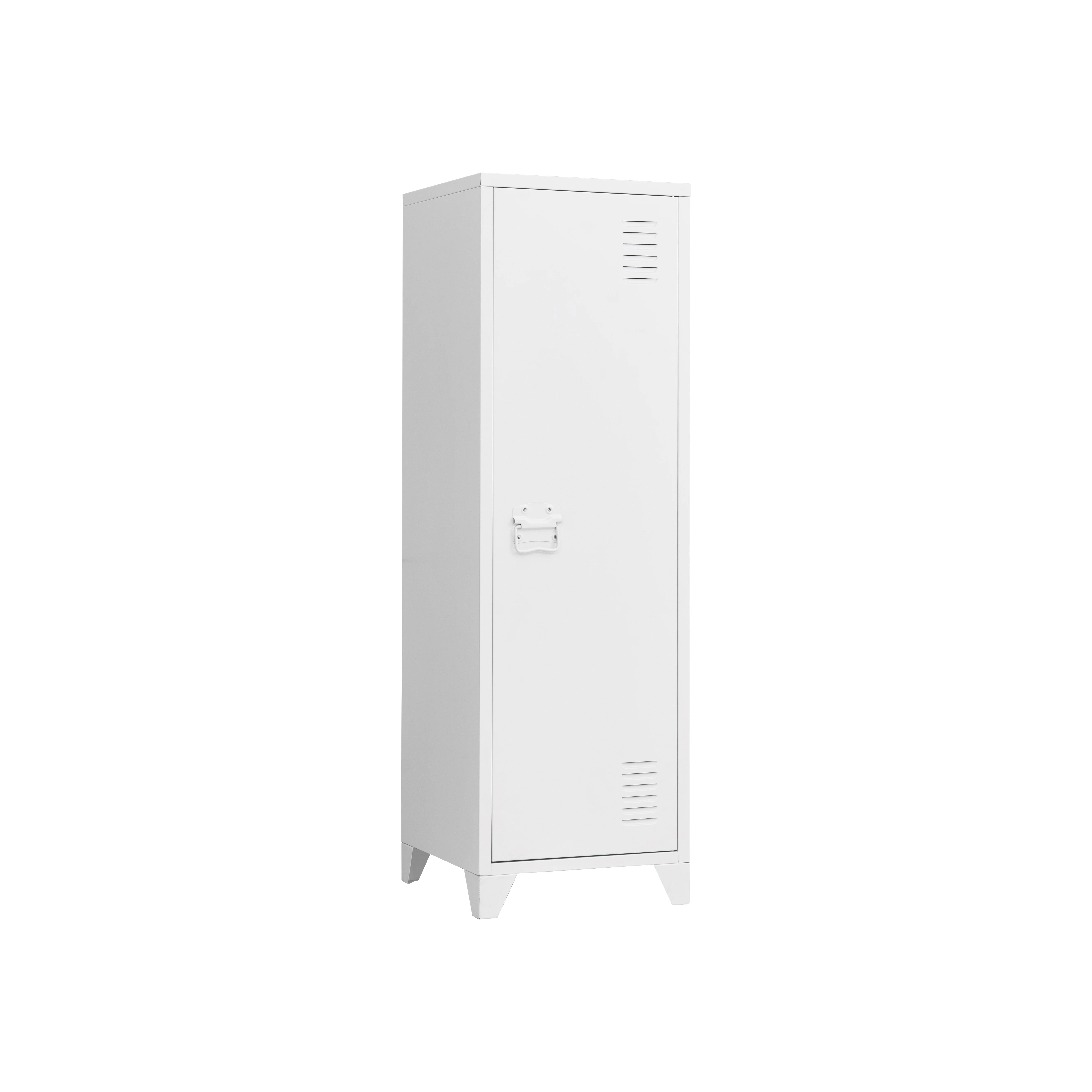 Single Door Steel Locker Storage Cabinet 1 Tier Gym Metal Locker