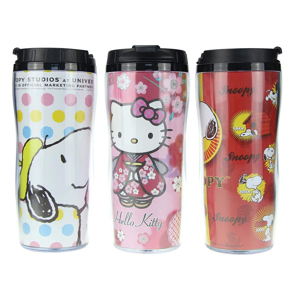 12oz Plastic Reusable logo customized paper insert cup Temperature Change Color Cups Changing Cup Coffee mug