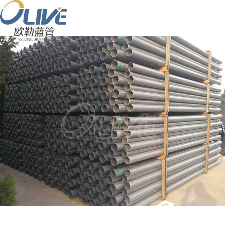 Underground 4 Foot 1 m 450mm 16 Inch Diameter 700mm Sdr17 Plastic Water Pipe Upvc Pvc U for Potable