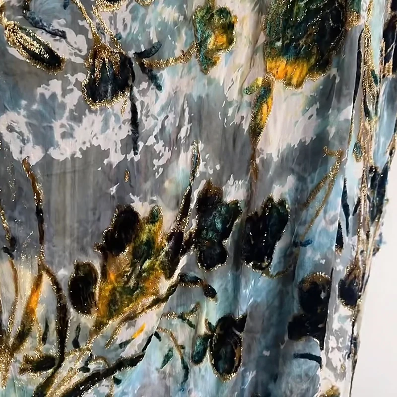 High Quality Luxury Thread Blended Jacquard Pure Silk Dress Fabric for Somalia Dirac Fransawi Suit and Sudanese Fabric