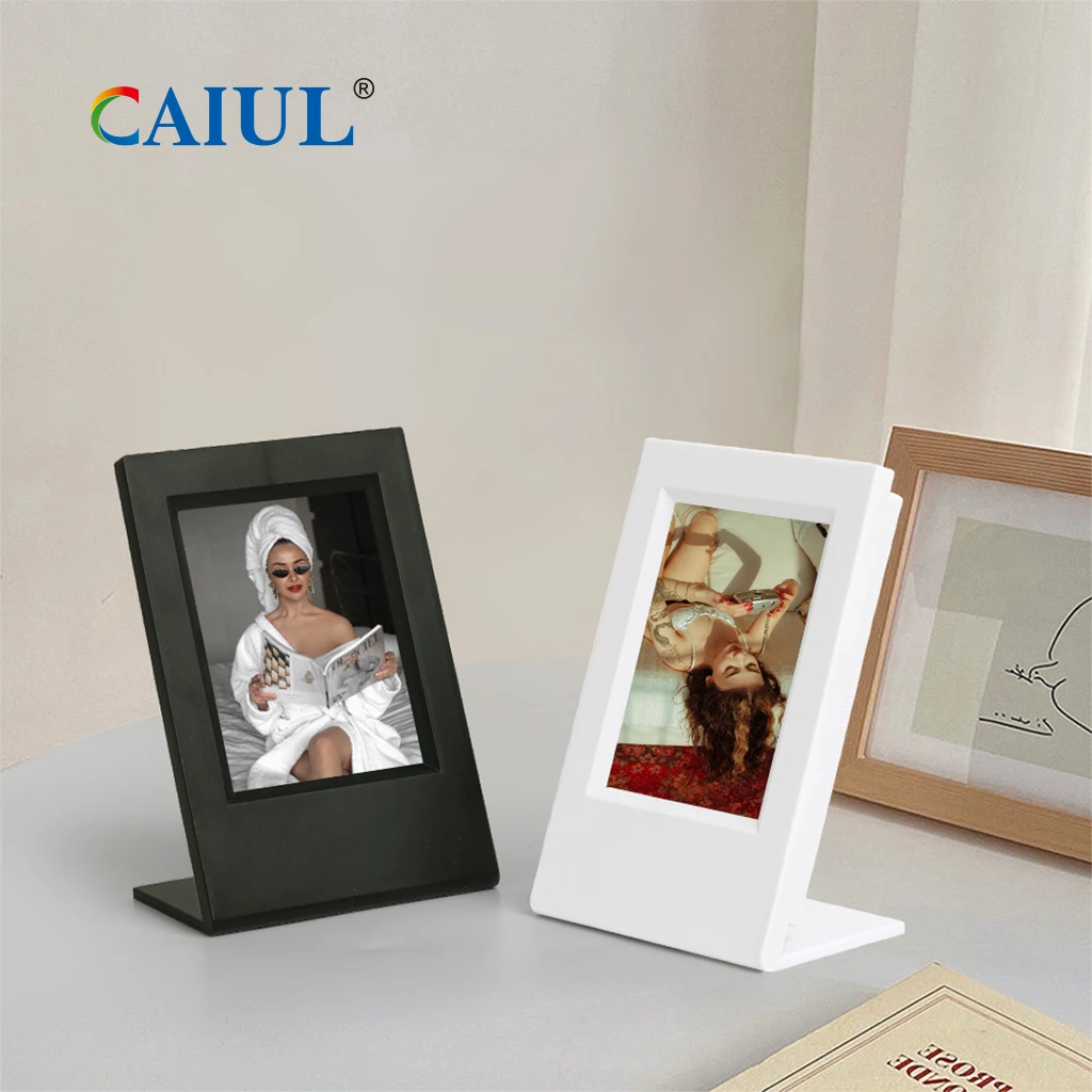 Caiul Patent Classic ABS Kpop Style Tabletop Mini Picture Frame for fujifilm instax mini 12/11 Film 2X3 Picture Photo Frame