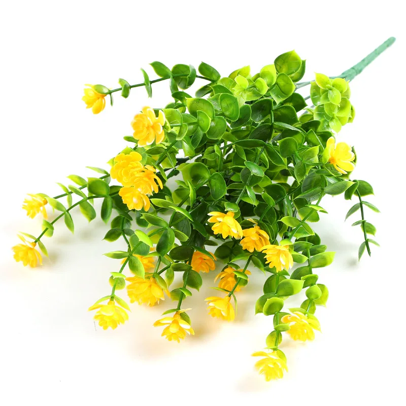 Artificial Flower Plant Artificial Eucalyptus rose Home Decoration Simulation Dried Flowers Green Plant Table Living room Decor