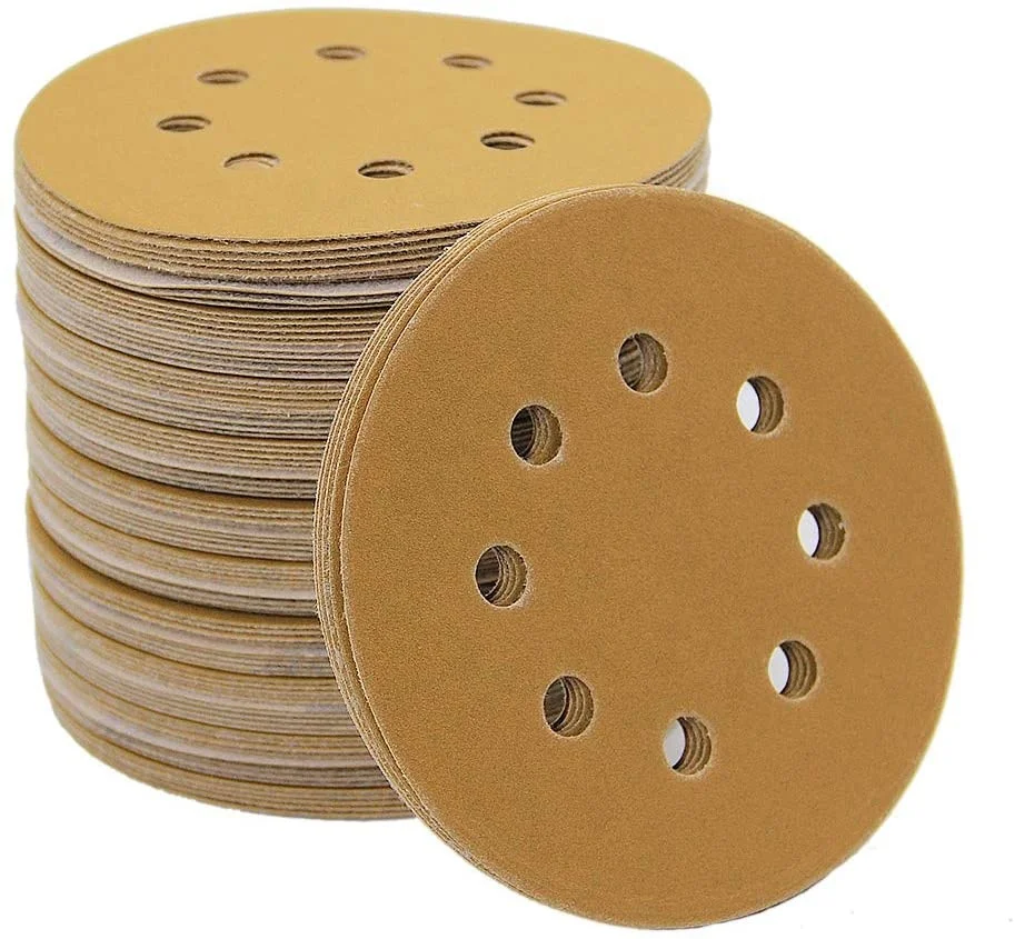 150 mm red yellow gold 75mm 225mm silicon sand paper sanding disco 125mm lija sandpaper for car sanding discs paint wood