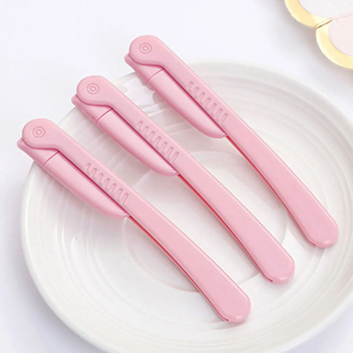 Триммер для бровей, небольшой безопасный бритвенный станок, лезвия для формования, лезвия для бровей, удаление волос на лице