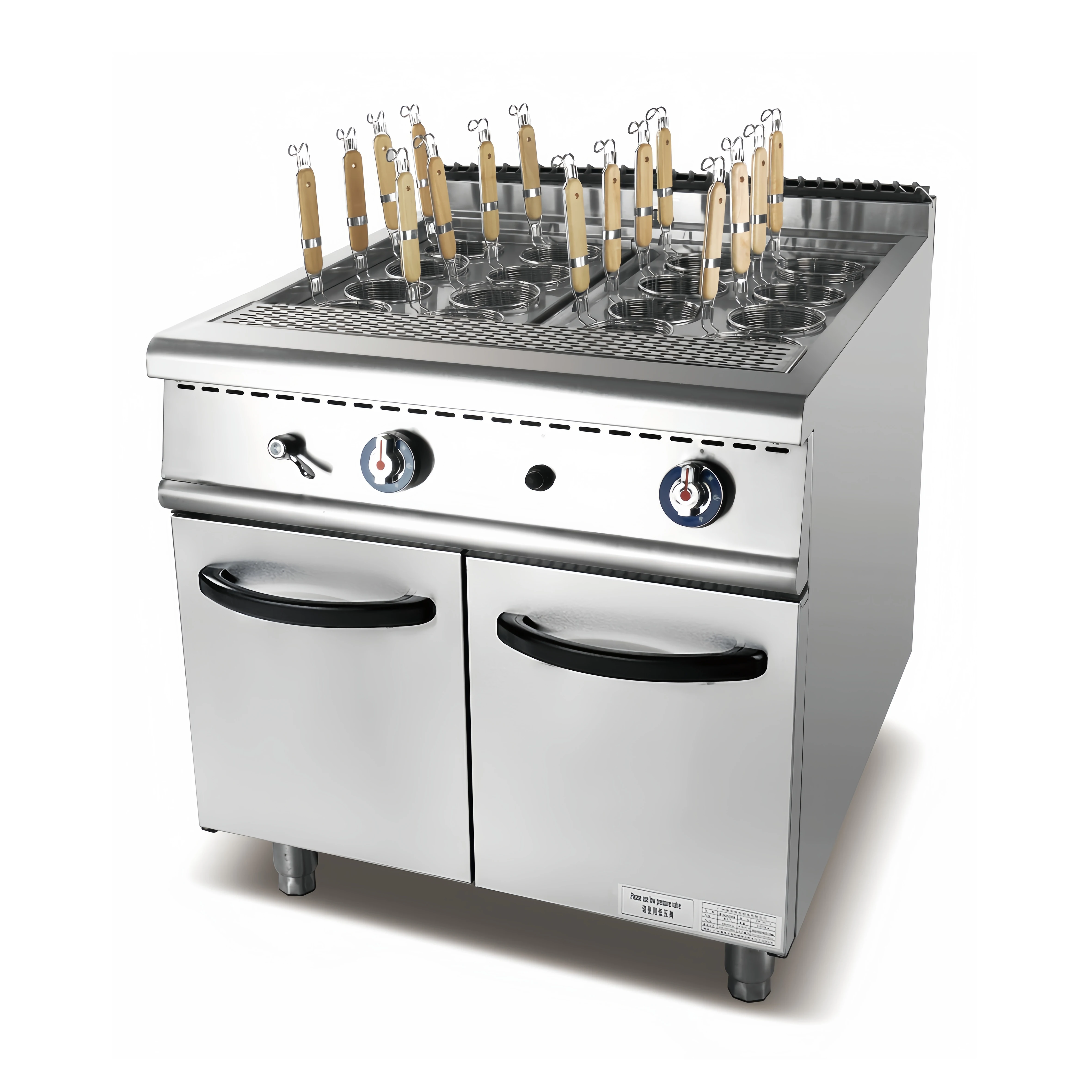 New Gas Pasta Cooker with Cabinet High Productivity for Restaurants Food Shops Retail and Hotels