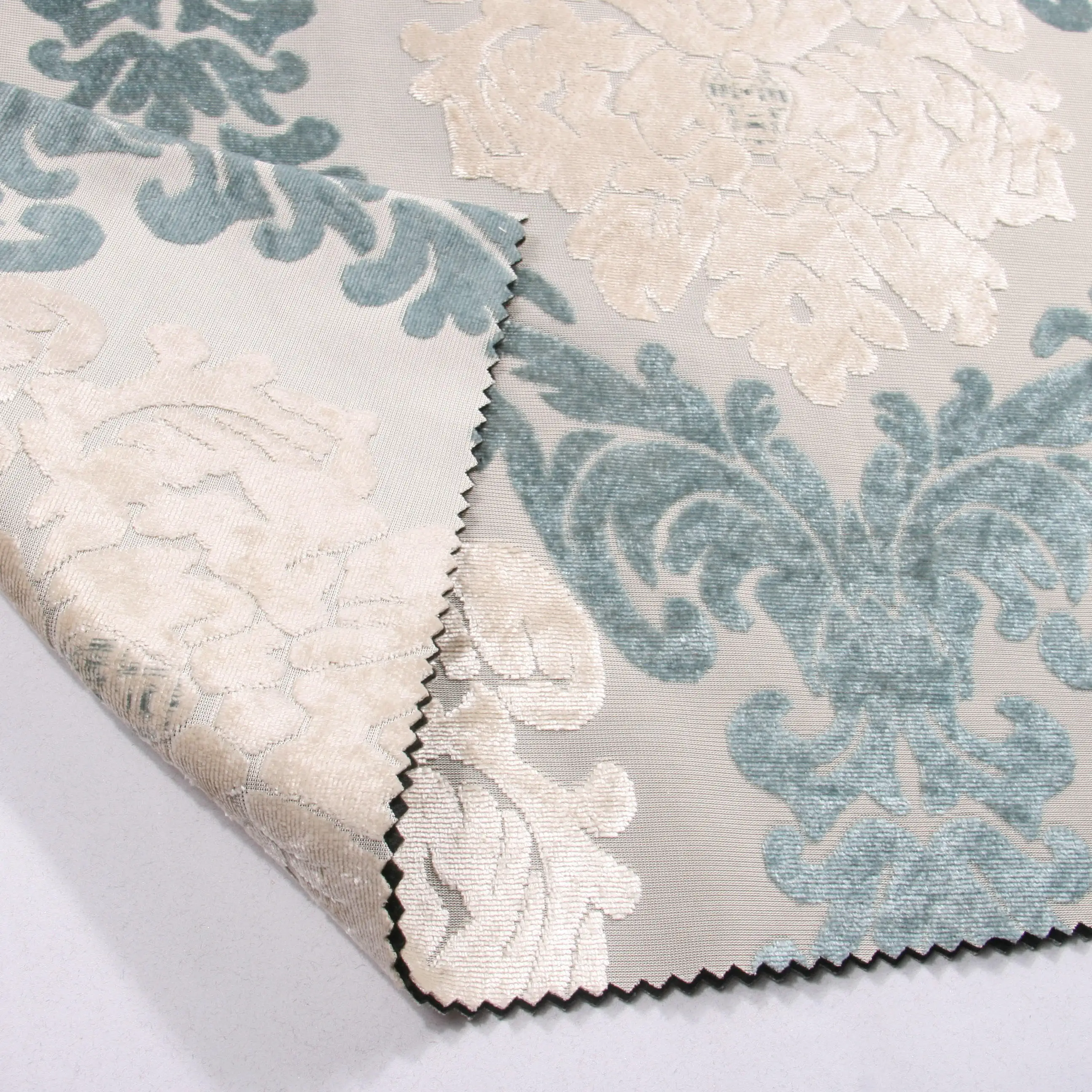 Korean 100% polyester jacquard velvet fabric for home textile upholstery fabric