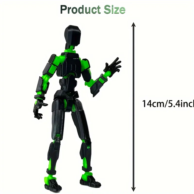Unisex 2-Piece PLA Action Robot Figure Set Inspired T13 Collectible Model with Multiple Weapons for Children Aged 14+