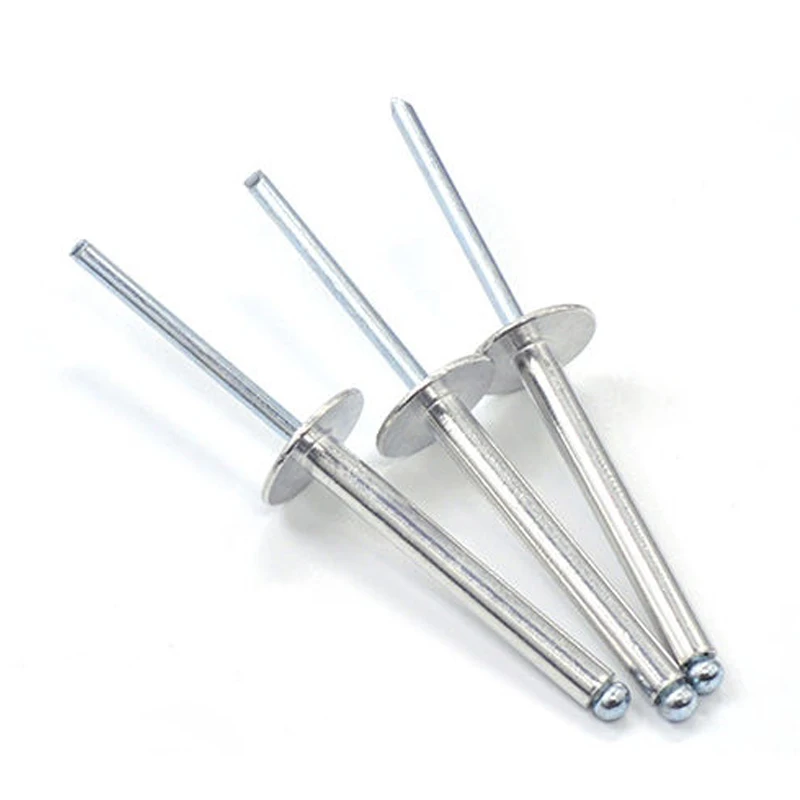 Factory In Stock DIN7337 aluminum steel Dome Open Type 50mm long Blind Rivets