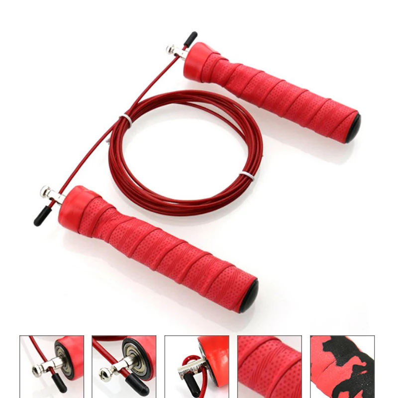 Wholesale Amy Up High Quality Sweatband Speed Steel Wire Skipping Jump Rope