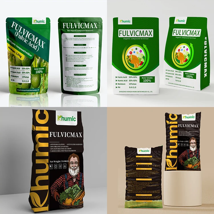 potassium fulvate powder 100%water soluble natural organic drip irrigation Fertilizer humic acids