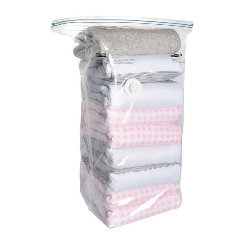 Cube Space Saver Vacuum Storage Bags Double Zipper Compression Bag For Clothing Pillow  vacuum bags clothes big