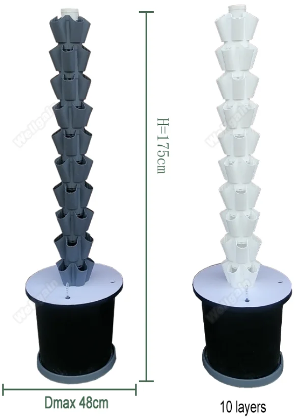 Led Light Vertical Tower For Greenhouse Indoor Hydroponic Tower Garden Hydroponic Growing System Vertical